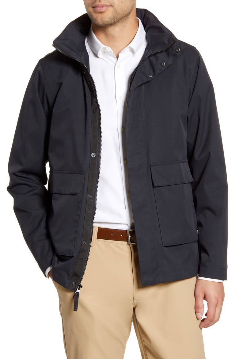 The Lowry Water Repellent Field Jacket, Main, color, BLACK