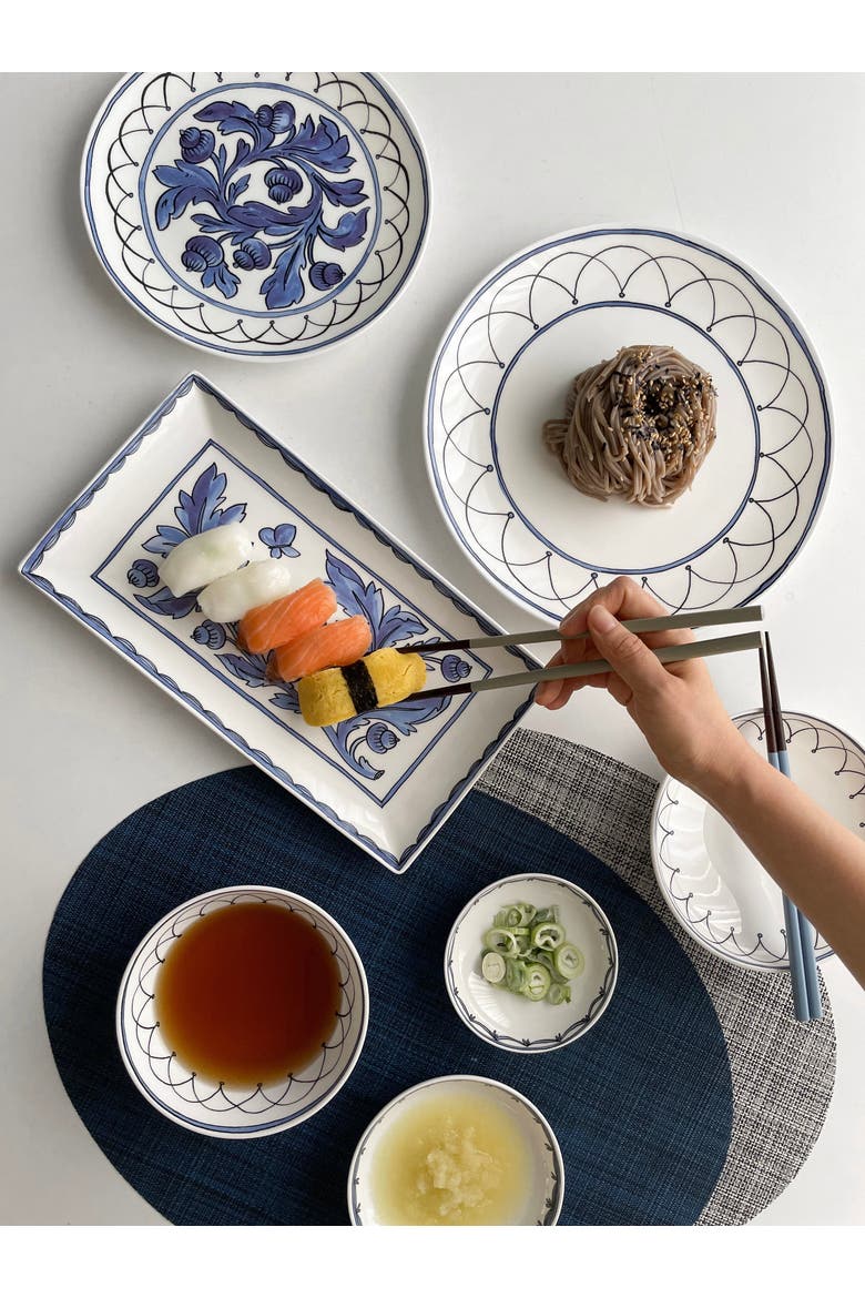 Heritage Blue Bird Rectangular Plate, Alternate, color, Multi