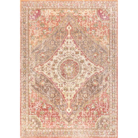 Petras Modern Ornate Medallion Area Rug