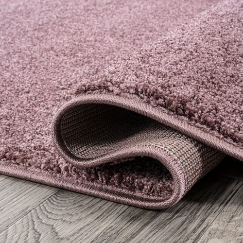 Jonathan Y Haze Solid Low-pile Round Area Rug In Purple/lilac