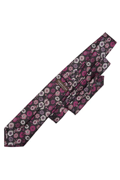 Elizabetta Pergola - Silk Jacquard Tie For Men In Magenta