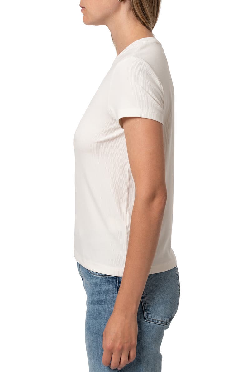 Mavi Jeans Tencel<sup>®</sup> Lyocell Blend Rib T-Shirt, Alternate, color, Coconut Milk