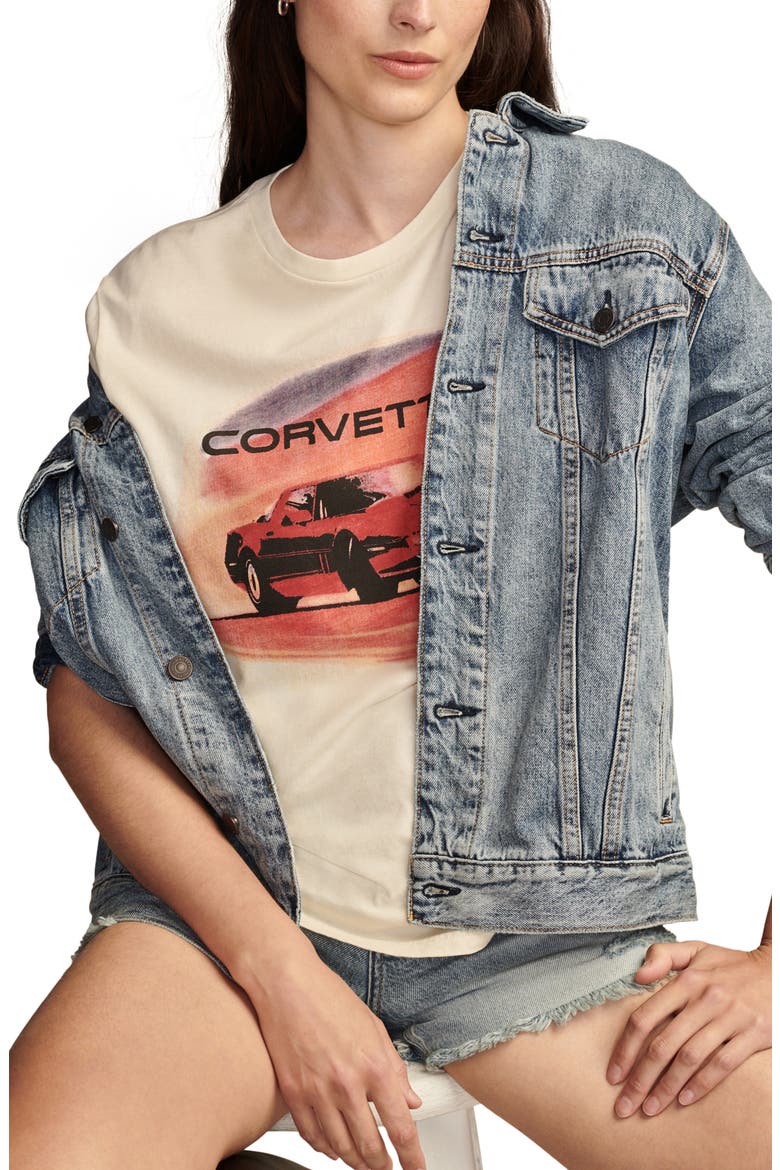Corvette Oversize Graphic T-Shirt, Alternate, color, TAN