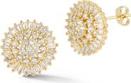 CHLOE AND MADISON Cubic Zirconia Cluster Stud Earrings