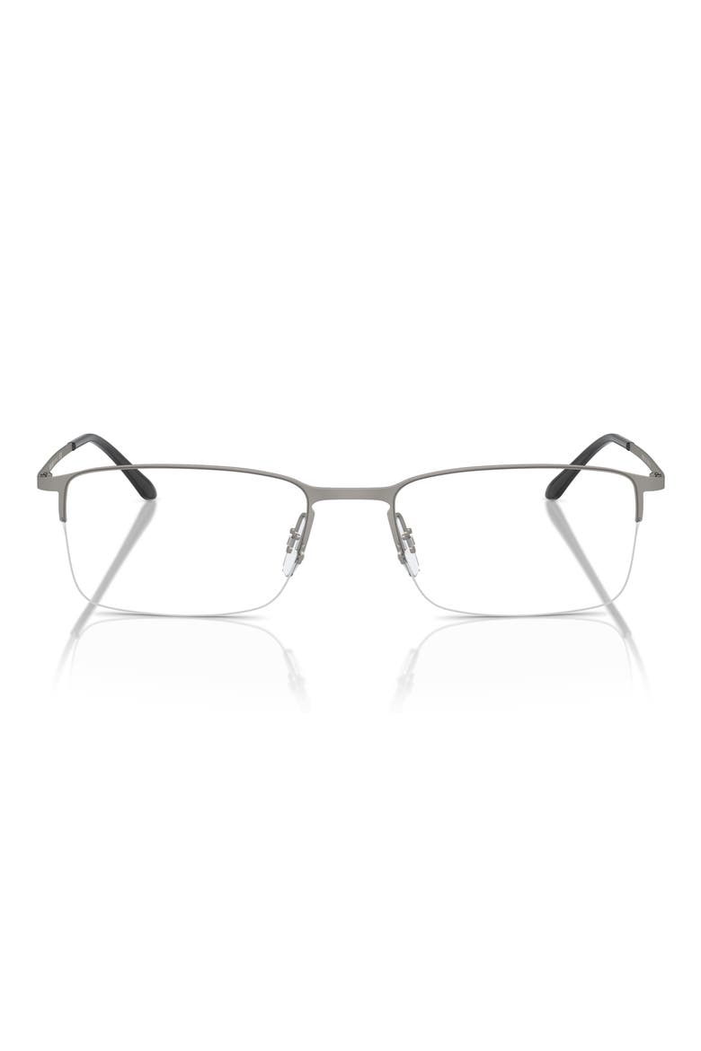 54mm Rectangle optical glasses, Main, color, GOLDEN GUNMETAL / DEMO LENS