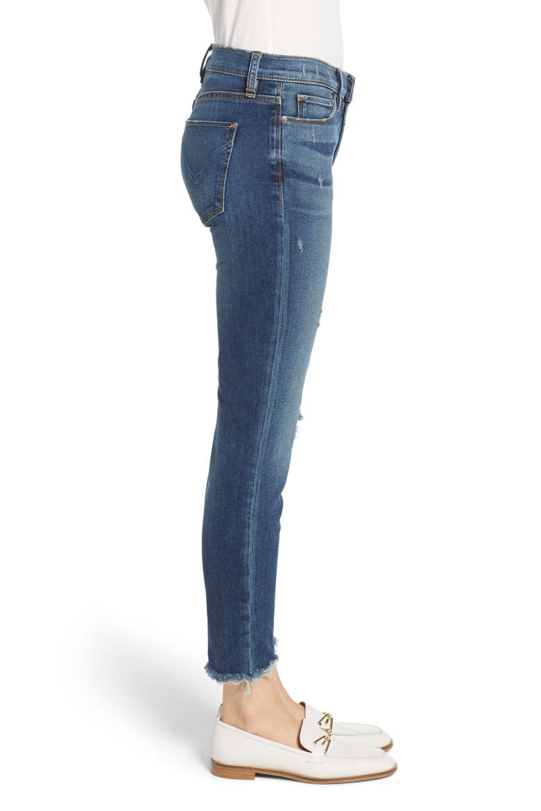 Tally Unfamed Hem Skinny Jeans, Alternate, color, SIDE BAR W/ RAW HEM