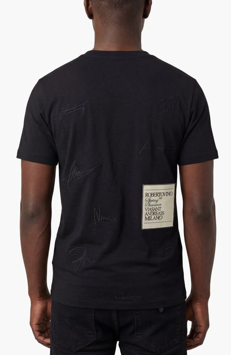 Roberto Vino Signature Slim Fit Tee, Alternate, color, Black