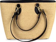 Persaman New York Naomi Straw & Leather Tote