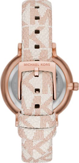 Michael Kors Addyson Leather Strap Watch, Bracelet & Stud Michael Kors Addyson Leather Strap Watch, Bracelet & Stud