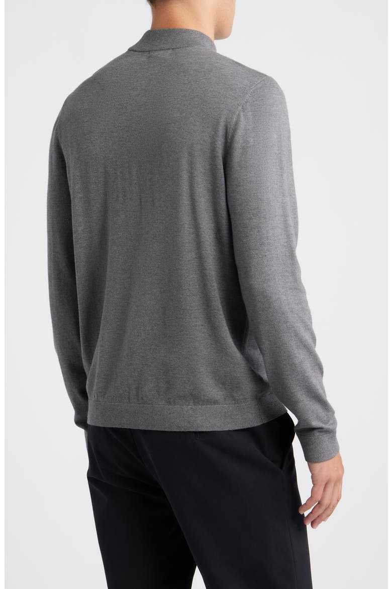 Solid Mock Neck Sweater, Alternate, color, GREY DARK STEEL HEATHER