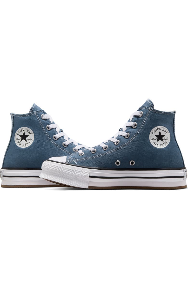 Converse Kids' Chuck Taylor All Star EVA Lift Canvas High Top Platform Sneaker, Alternate, color, Lakeside Blue
