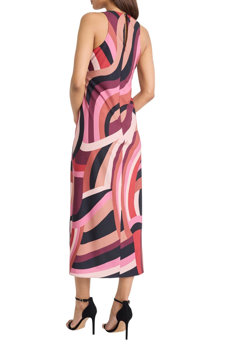 DONNA MORGAN FOR MAGGY Abstract Print Sleeveless Maxi Dress, Alternate, color, Beige/ Rose