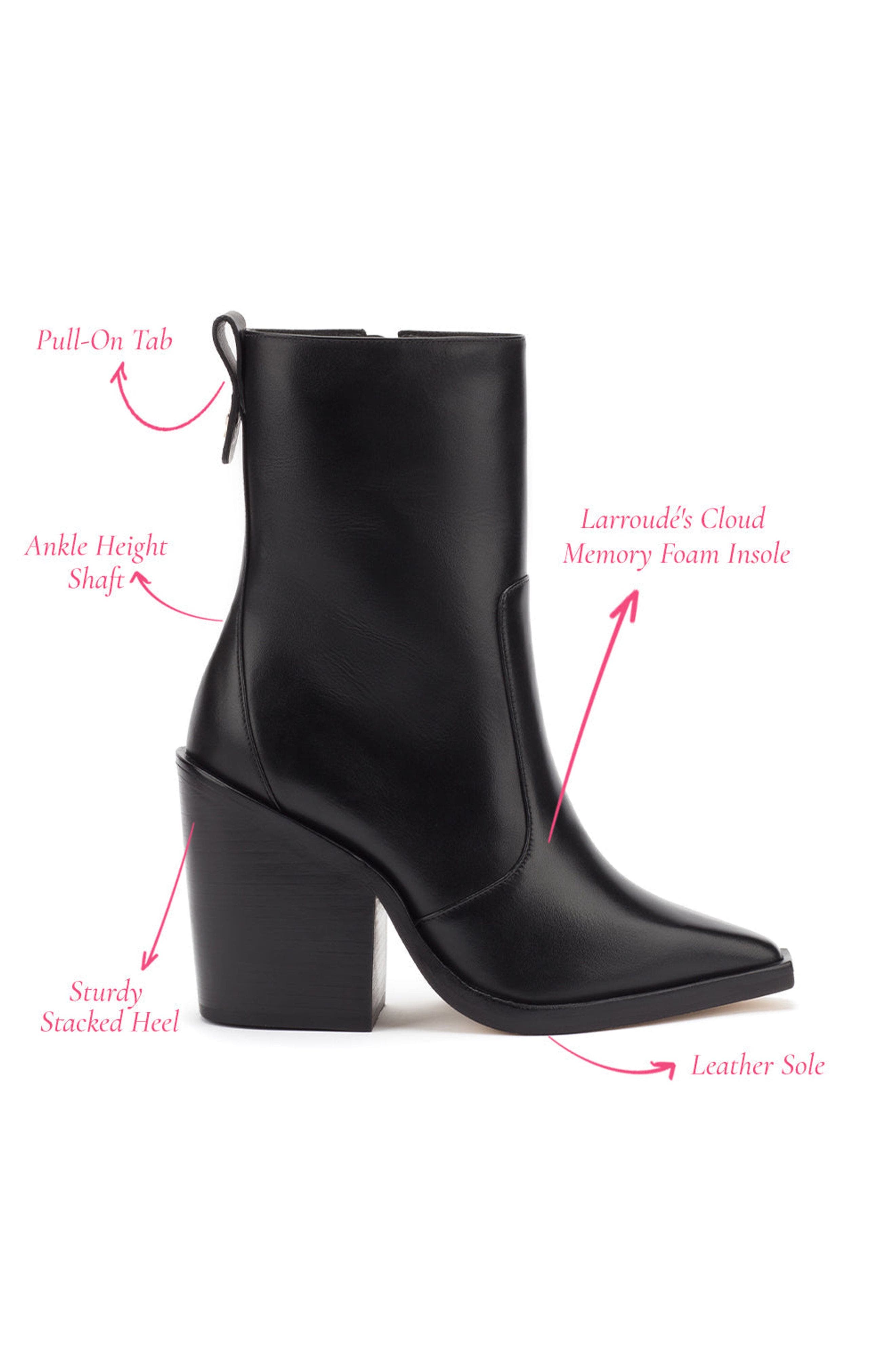 Larroudé James Boot In Black Leather, Alternate, color, 