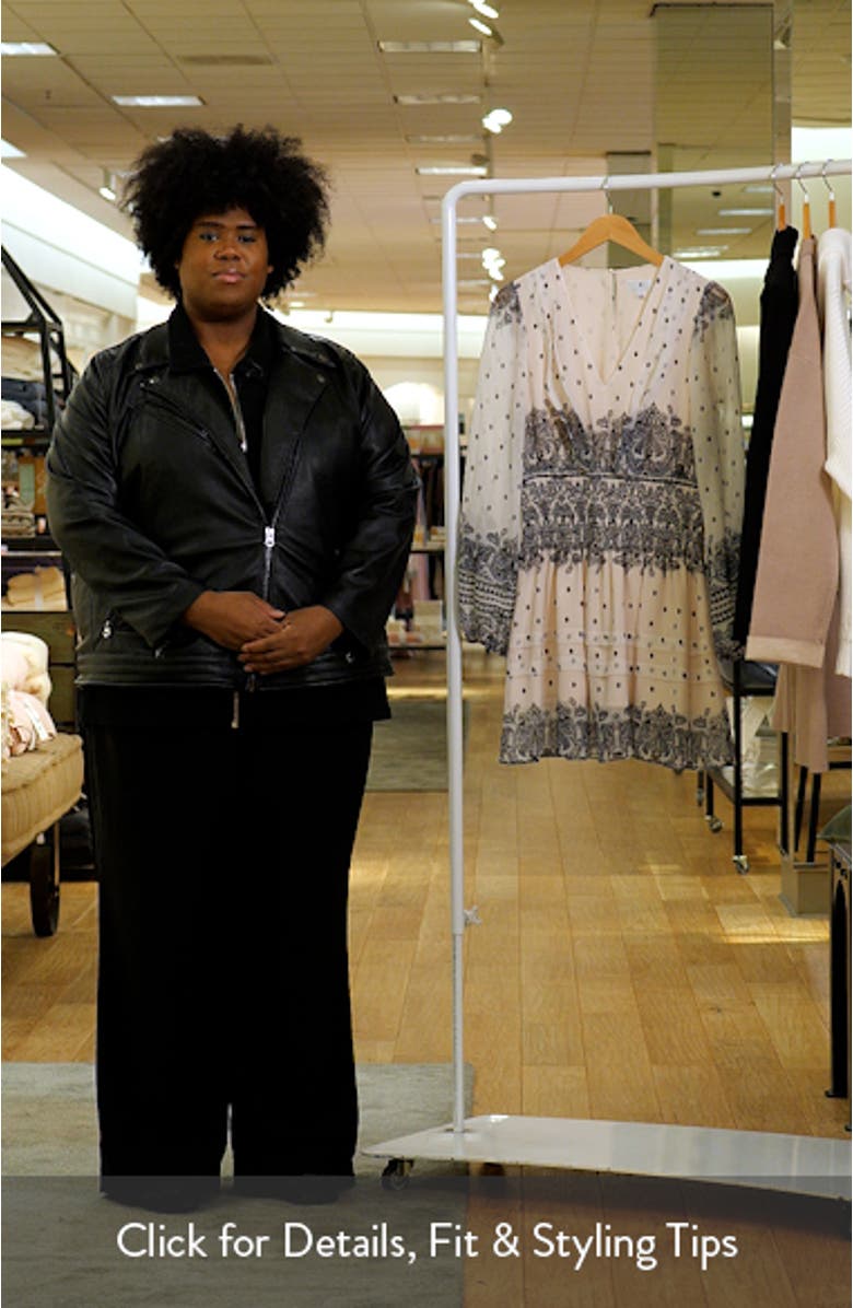 Paisley Long Sleeve Fit & Flare Dress, sales video thumbnail