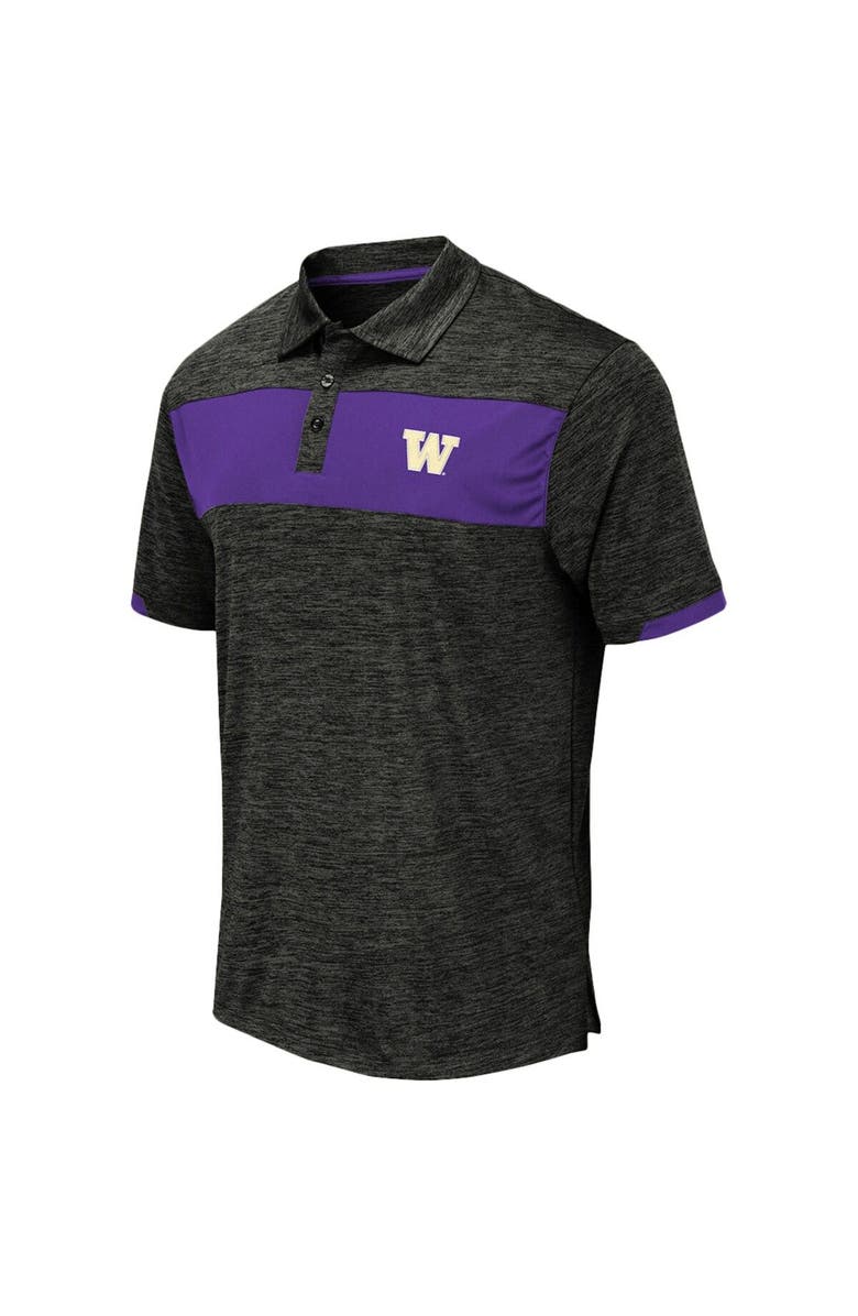 COLOSSEUM Men's Colosseum Black Washington Huskies Nelson Polo, Alternate, color, 