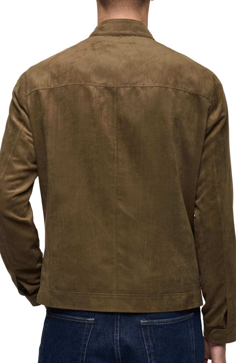 MANGO Faux Suede Biker Jacket, Alternate, color, 