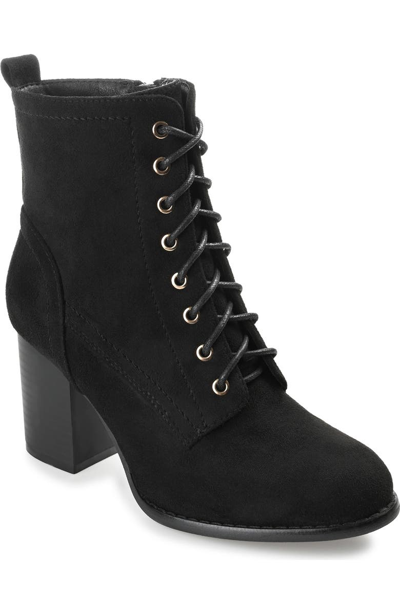 Journee Collection JOURNEE Baylor Lace-Up Boot, Main, color, Black