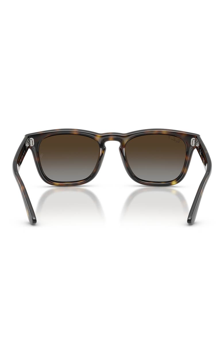 52mm Polarized Square Sunglasses, Alternate, color, HAVANA / POLAR LIGHT GREY