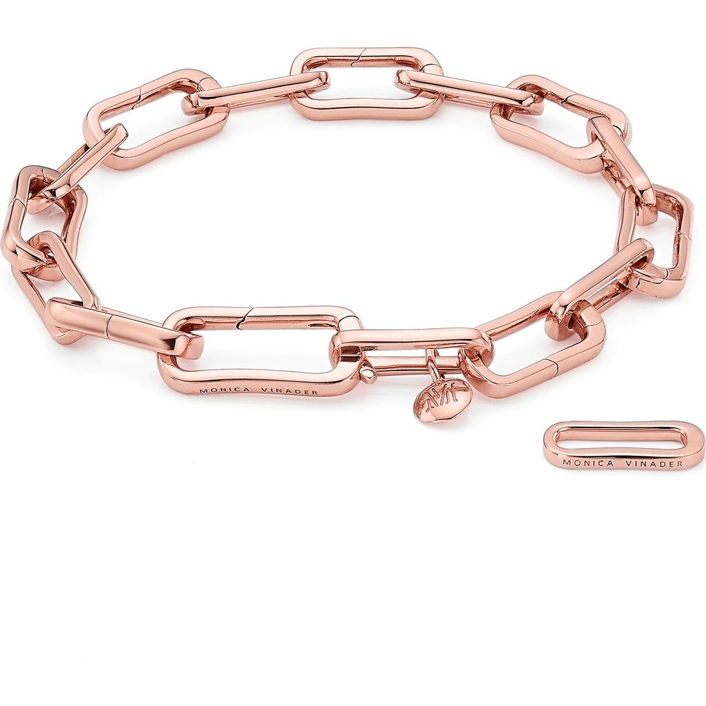 Monica Vinader Alta Capture Charm Bracelet in Rose Gold  product