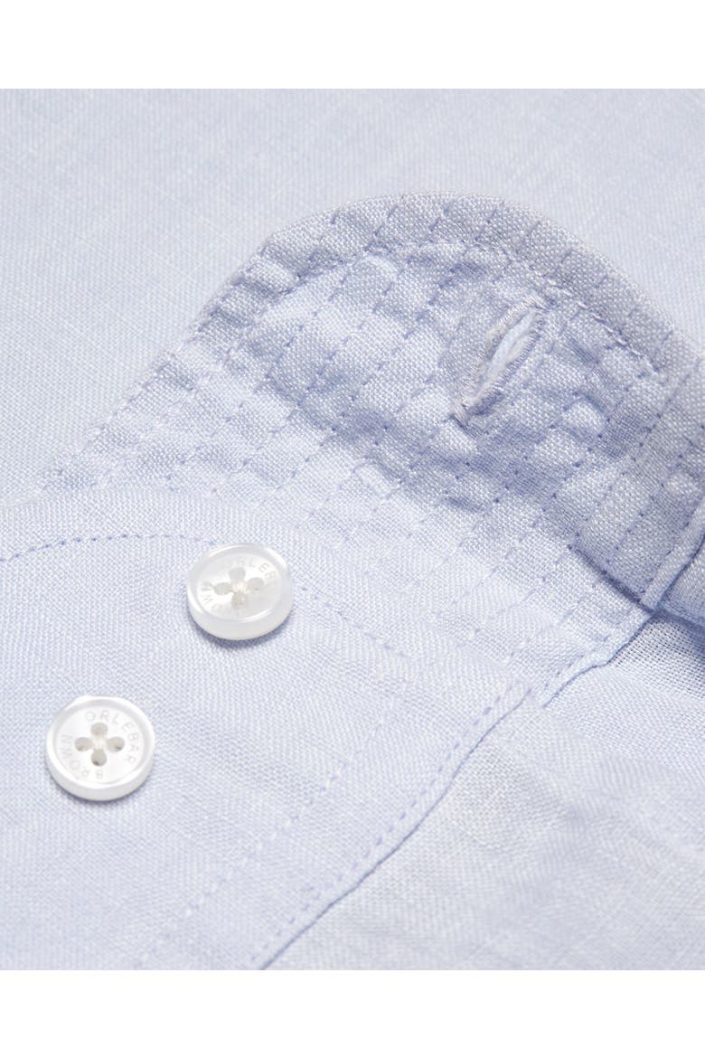 Justin Lino Relaxed Fit Classic Collar Italian Linen Shirt, Alternate, color, HUSH