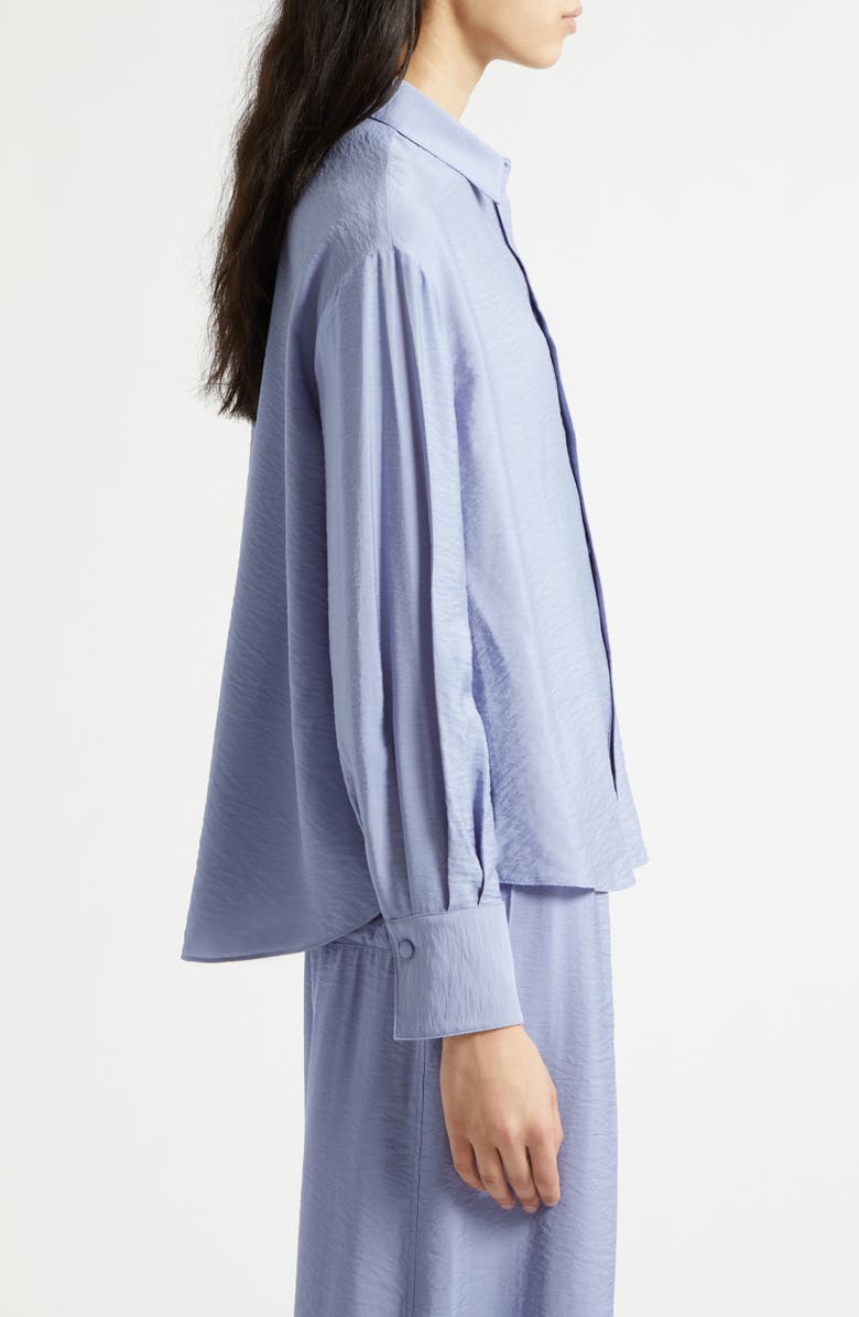 Emporio Armani Techno Button-Up Shirt, Alternate, color, Purple