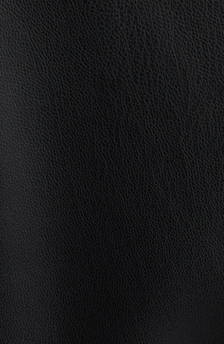 Elie Tahari The Veda Faux Leather Jacket with Removable Faux Fur Collar, Alternate, color, Noir Black