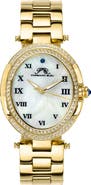 PORSAMO BLEU Women's South Sea Oval Swarovski Crystal Bracelet Watch, 30.75mm