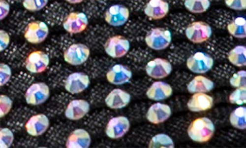 Chase & Chloe Chase And Chloe Rhinestone Mesh Ankle Tie Flats