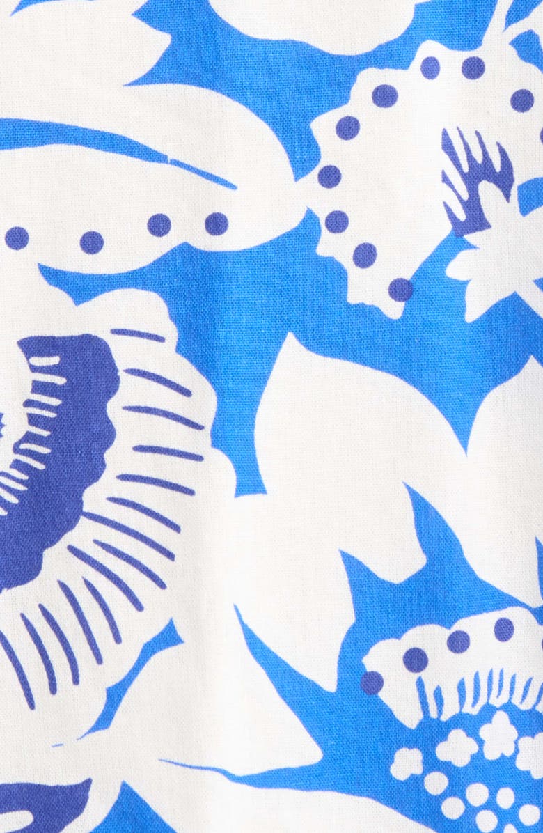 SUGARLIPS Ronan Floral Amory Halter Minidress, Alternate, color, Blue-White