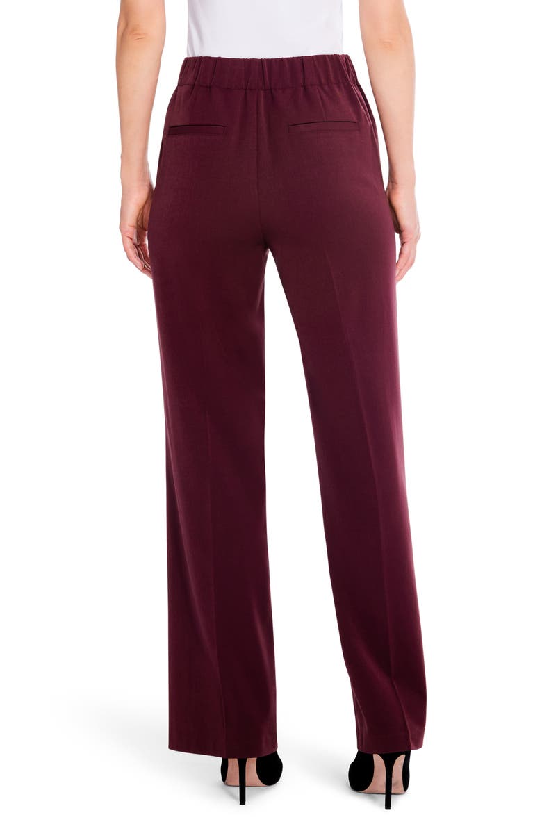 NIC+ZOE Avenue Pleated Wide Leg Pants, Alternate, color, Redwood