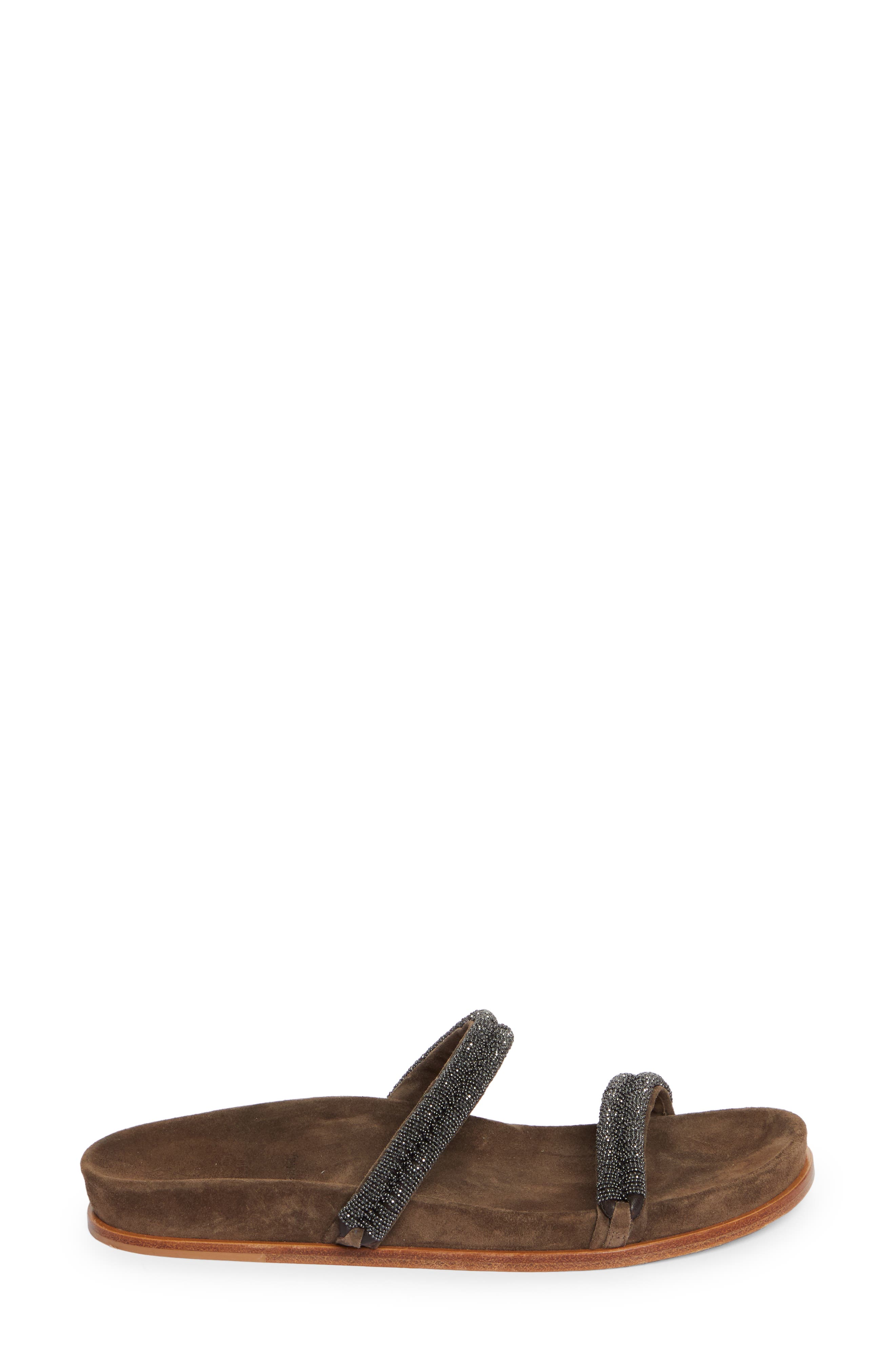 Brunello Cucinelli Monili Double Braided Slide Sandal, Alternate, color, 