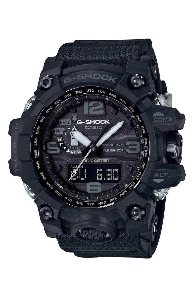 G-SHOCK Mudmaster Resin Casio Ana-Digi Watch, 56mm, Main, color, 