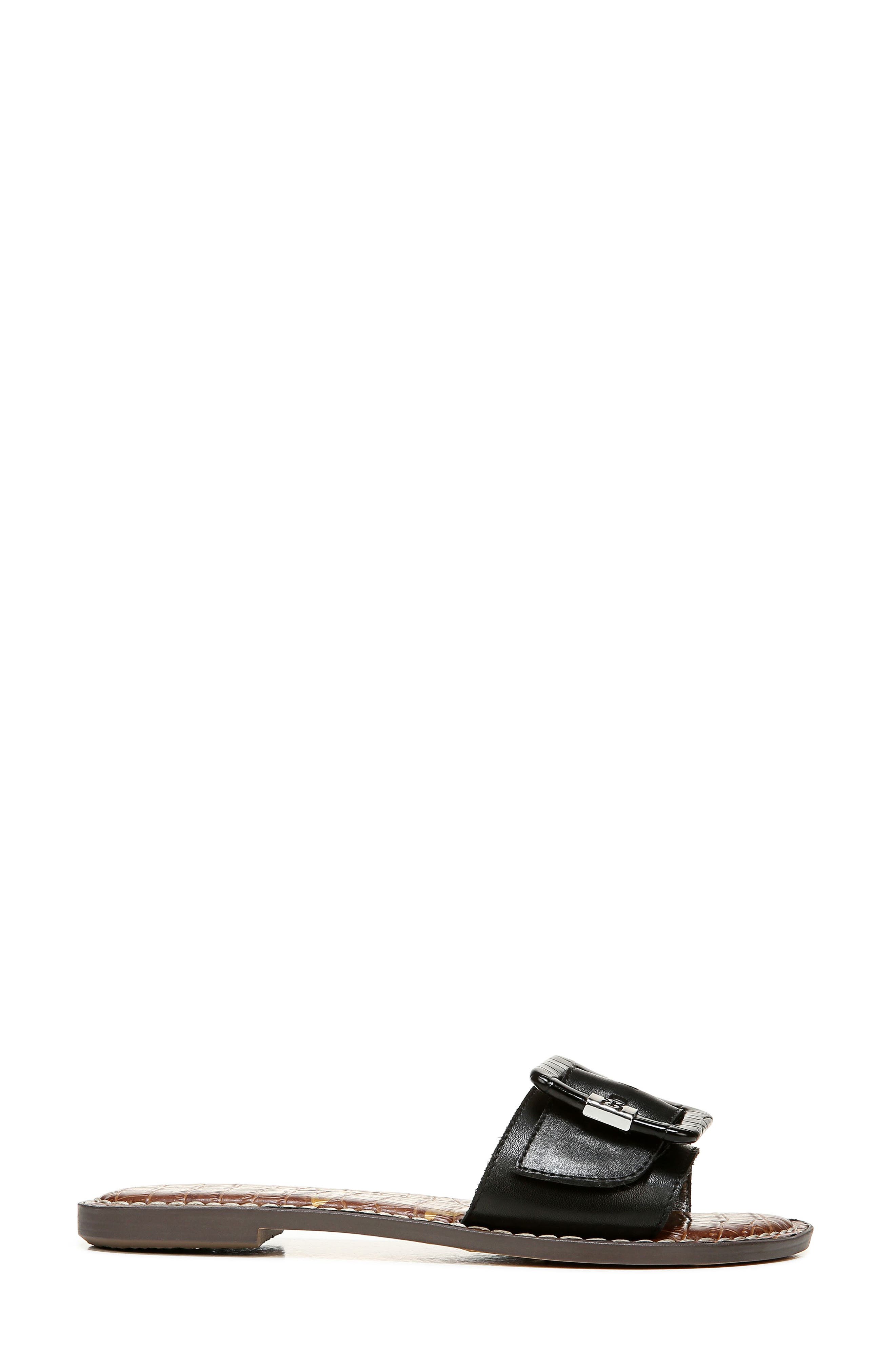 Granada Slide Sandal, Alternate, color, BLACK/ BLACK LEATHER
