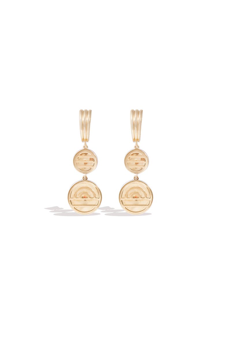 Evolve Stone Inlay Chandelier Earring, Alternate, color, Purple- Gold