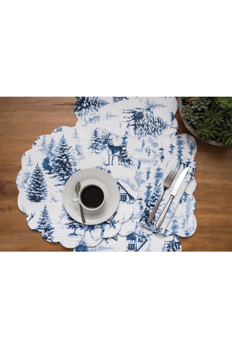 Frasier Table Runner 14" x 51", Alternate, color, Blue