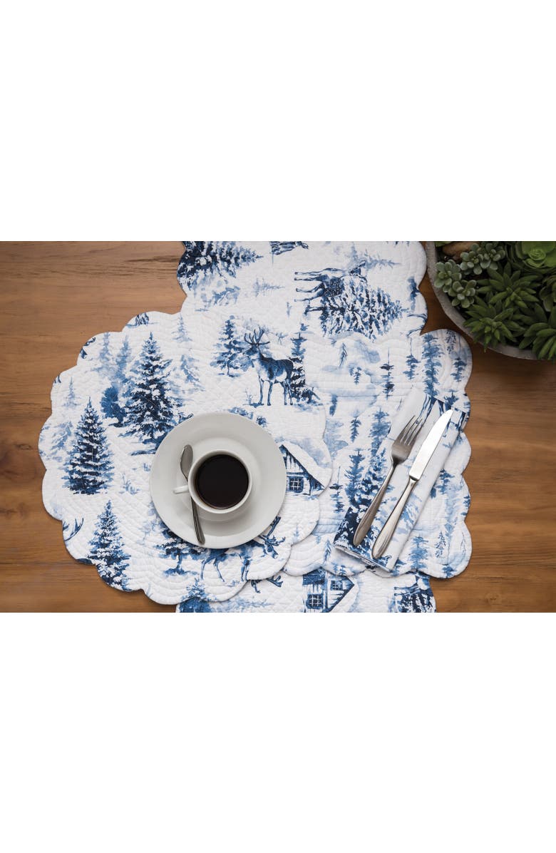 C&F Home Frasier Table Runner 14" x 51", Alternate, color, Blue