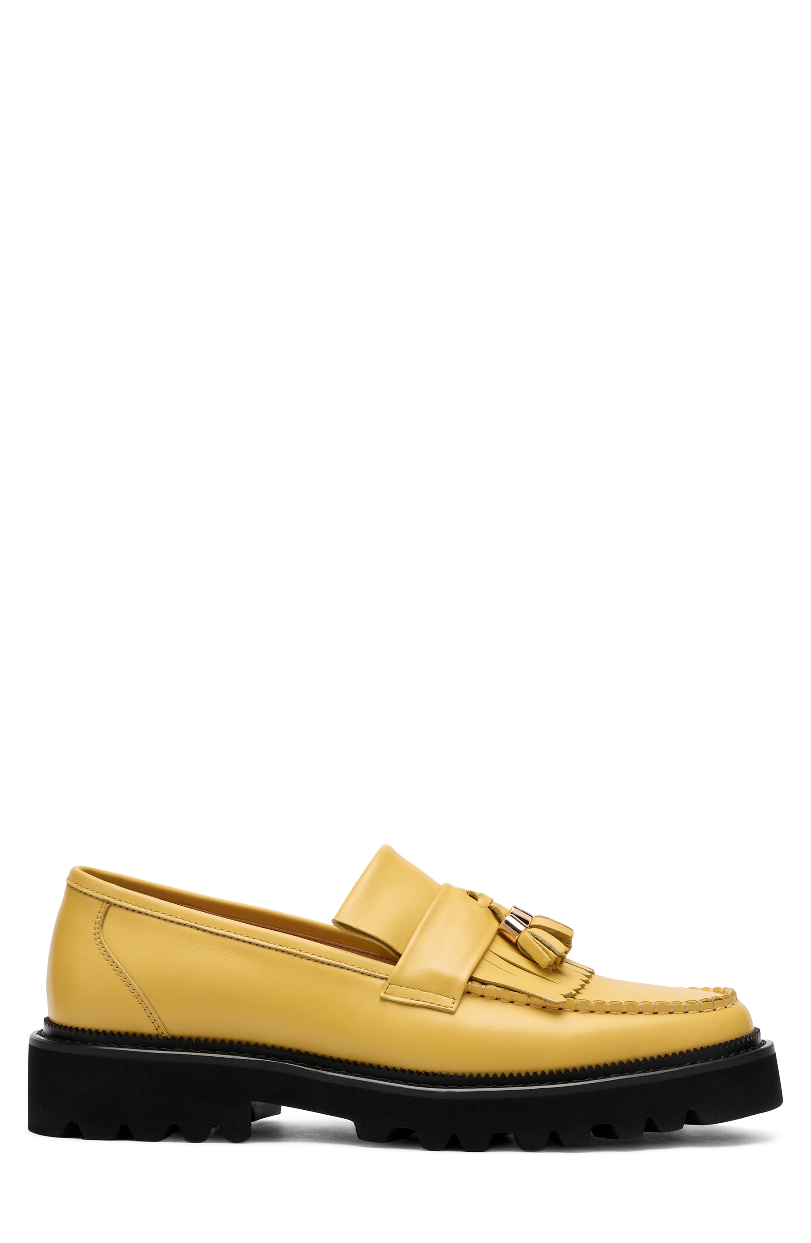 Journey Kiltie Fringe Loafer, Alternate, color, YELLOW