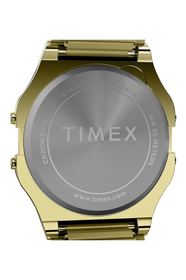 T80 Digital Bracelet Watch, 34mm, Alternate, color, GOLD-TONE