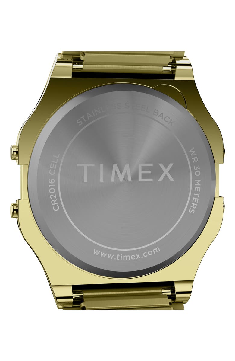 Timex<sup>®</sup> T80 Digital Bracelet Watch, 34mm, Alternate, color, Gold-Tone