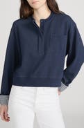FRAME The Stripe Cuffed Sweatshirt