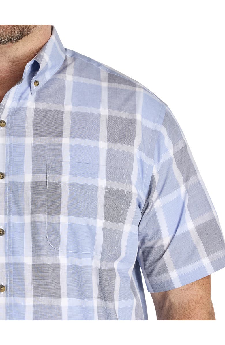 Harbor Bay by DXL Big & Tall Easy-Care Large Plaid Sport Shirt, Alternate, color, Blue
