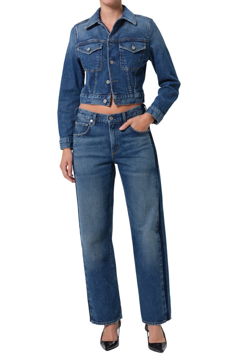 Citizens of Humanity Lindz Low Rise Easy Straight Leg Jeans, Alternate, color, Liro Md Indigo