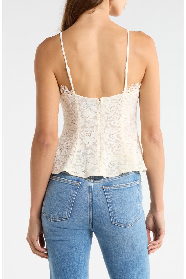 Ari Peplum Lace Camisole, Alternate, color, GARDENIA