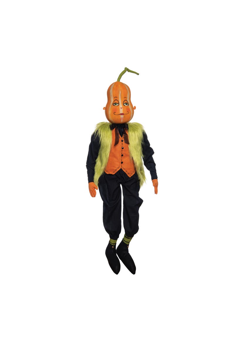 Gregorio Gourd Halloween Joe Spencer Gathered Traditions Figurine, Main, color, Orange
