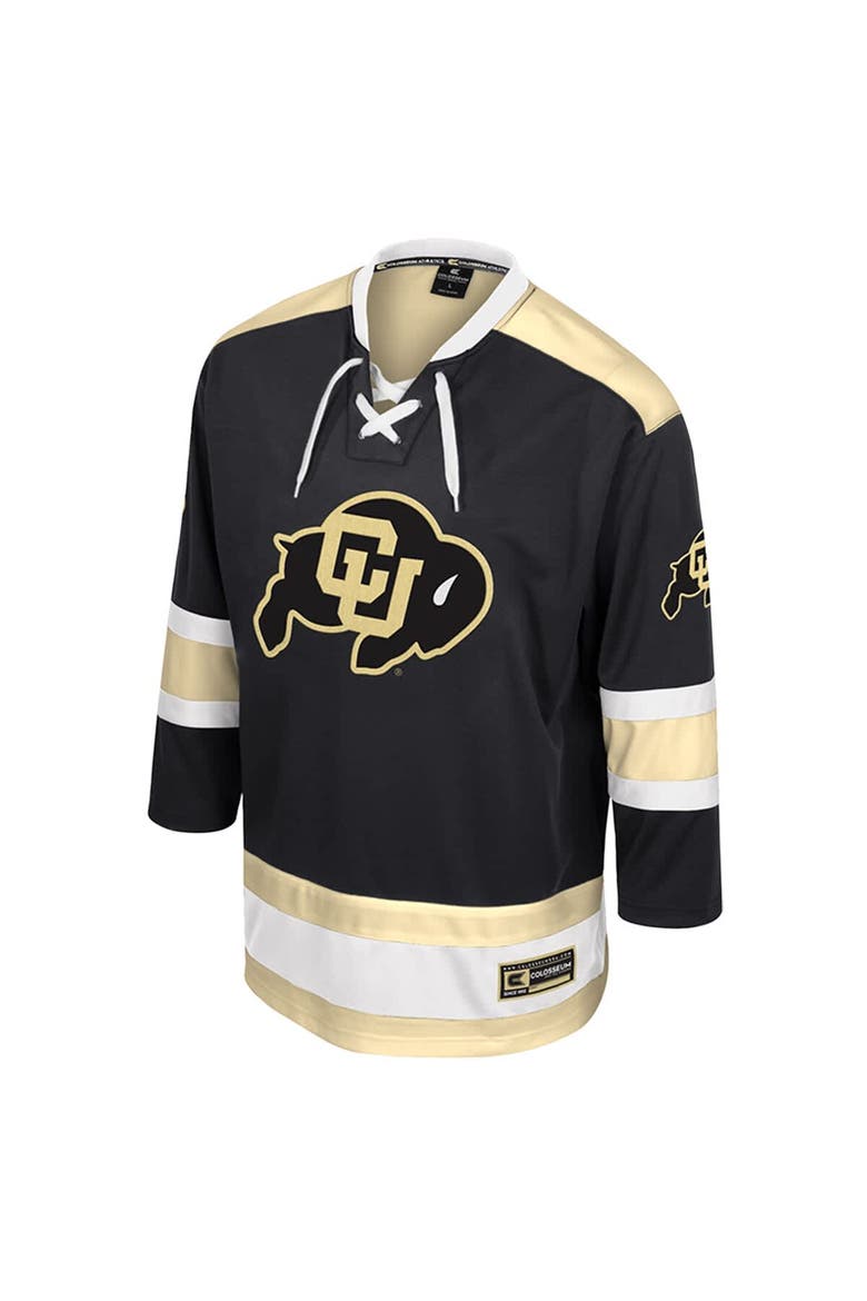 Men's Colosseum  Black Colorado Buffaloes Athletic Machine Fashion Hockey Jersey, Alternate, color, Black