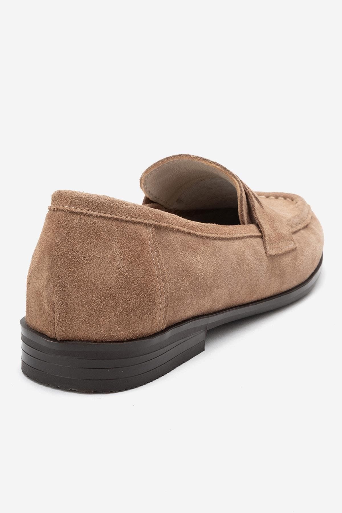 Valia Leather Loafer, Alternate, color, Cognac Suede