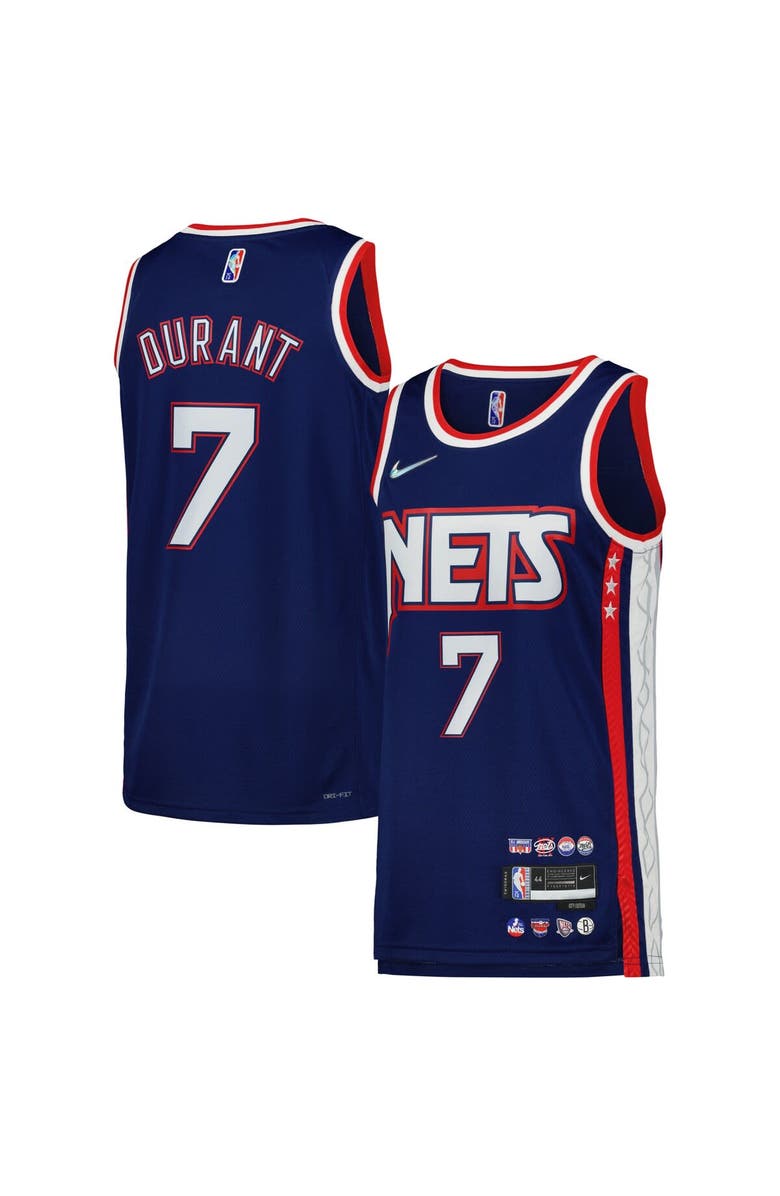 Nike Men's Nike Kevin Durant Blue Brooklyn Nets Swingman Player Jersey - City Edition, Alternate, color, 