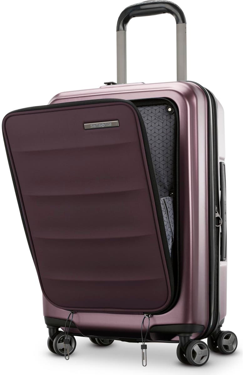 Samsonite Octiv 3-Piece Set (Pro Front Pocket 20/24/28) Hardside Spinner, Alternate, color, Amethyst Purple