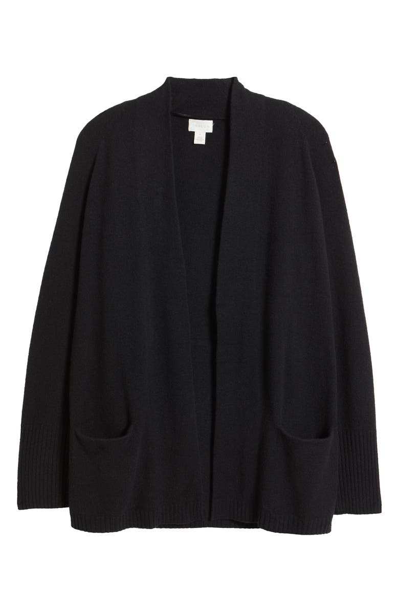Caslon<sup>®</sup> Open Front Cardigan, Alternate, color, Black