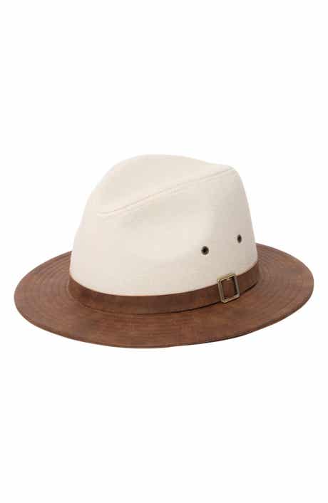 San Diego Hat Faux Leather Brim Fedora